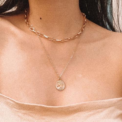 Promo Kalung Dual Layer | Kalung Wanita 