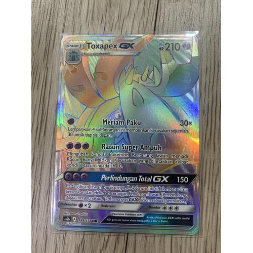 Jual TOXAPEX GX HR AS2B KARTU POKEMON TCG INDONESIA HOLO FOIL RARE