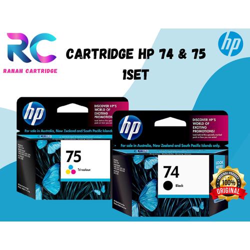 Jual HP 74 Black \u0026 HP 75 Tri-color 