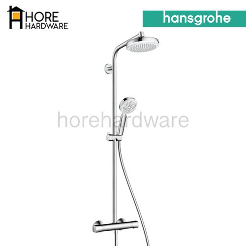 Foto Produk HANSGROHE Crometta Showerpipe 160 27264400 Shower Tiang Thermostat dari HORE Hardware