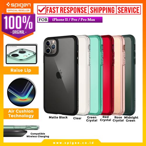 Foto Produk Case iPhone 11 Pro Max / 11 Pro / 11 Spigen Ultra Hybrid Anti Crack - Crystal Clear, iPhone 11 dari Spigen Official