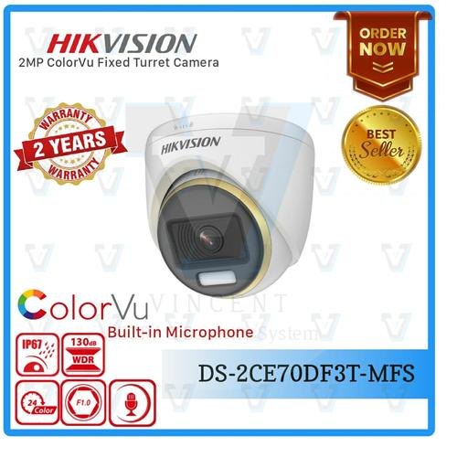 Promo Camera Hikvision Colorvu 2MP DS-2CE70DF3T-MFS built-in Mic di Vincent  Cctv Tokopedia
