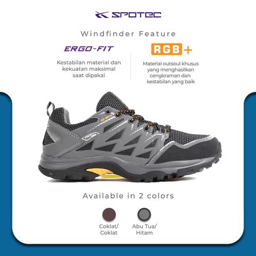 Gambar SPOTEC Sepatu Hiking Windfinder Abu Tua - Hitam - 40 dari Spotec Official Store Kota Bekasi Tokopedia