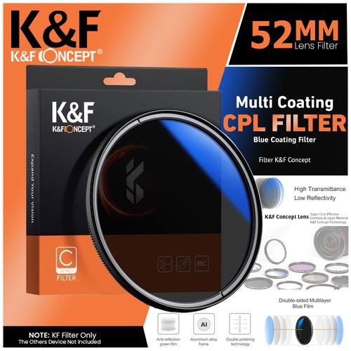 Gambar KNF Concept 52mm Filter MC CPL Filter Multi Coating K&F Concept dari MACRO Jakarta Utara Tokopedia