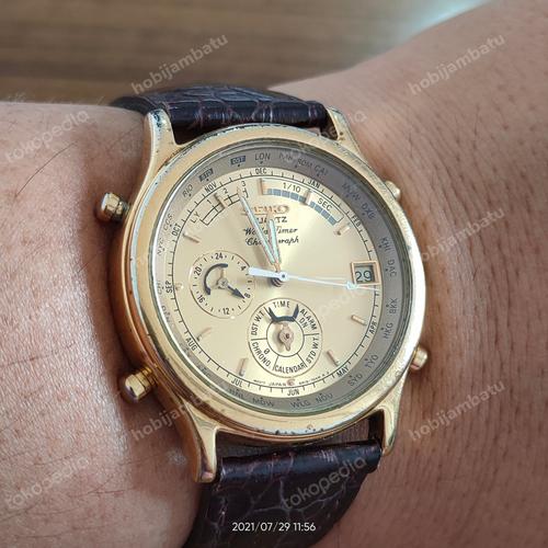 Jual Seiko world timer chronograph original bot Casio Hamilton omega - Kota  Tangerang - hobijambatu | Tokopedia