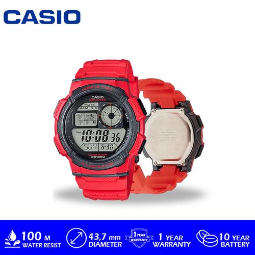 Foto Produk Casio GENERAL AE-1000W-4AVDF / AE1000W4AVDF / AE-1000W ORIGINAL - Merah dari GrosirGshock