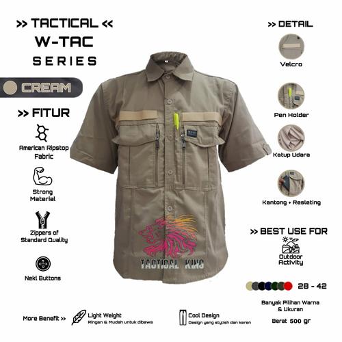 Foto Produk Kemeja Tactical W-TAC lengan pendek - Crem, S dari Tactical king