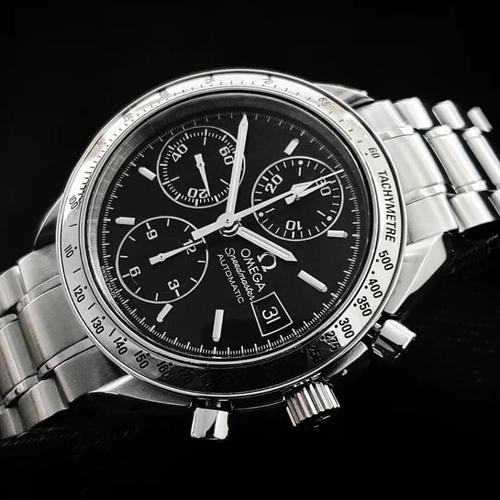 Jual omega speedmaster date black dial 