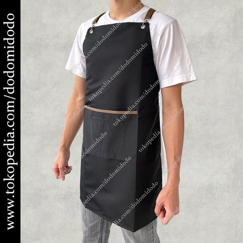 Foto Produk Apron Celemek Waterproof Anti Air Multifungsi Celemek anti minyak - Hitam dari dodomidodo