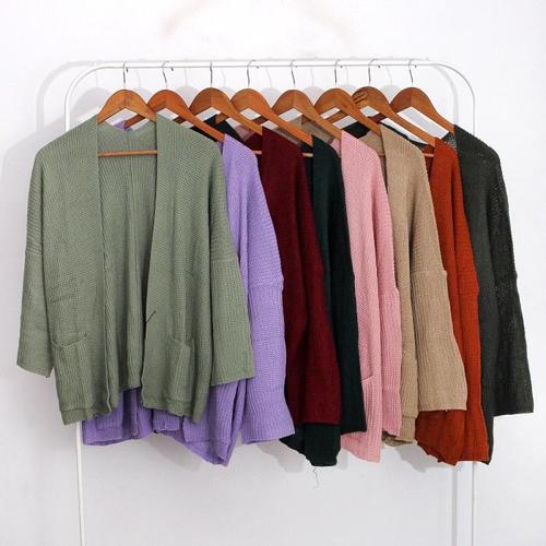 Foto Produk Okechuku OVERSIZE LAVELA KARDIGAN Wanita Jumbo Size Cardigan Rajut BIG - Mint dari Okechuku