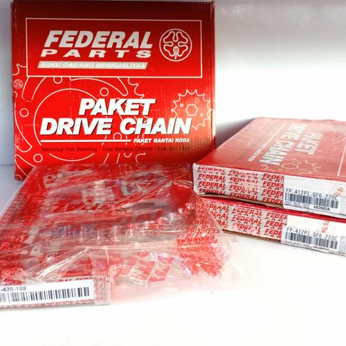 Jual Federal Paket Drive Chain (Gear Set) Honda Win FP412P1GF6220C