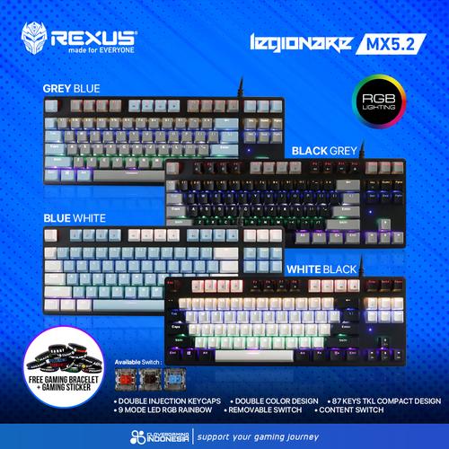 Jual Rexus MX5.2 Legionare Mechanical Gaming Keyboard MX52