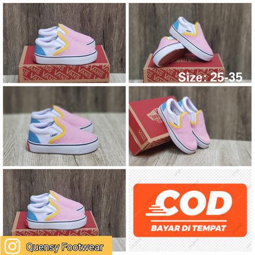 tahun Vans slip On Pink White size 25 