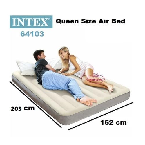 Kasur Angin Intex Queen Air Mattress Durabeam Deluxe Queen Deluxe