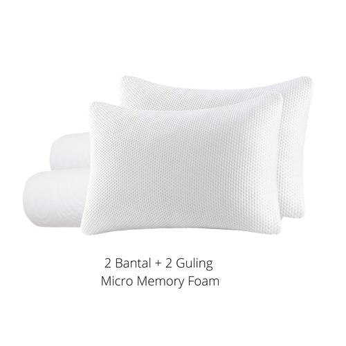 Foto Produk Vablo Value 2 bantal + 2 guling micro memory foam pro dari Vablo_id