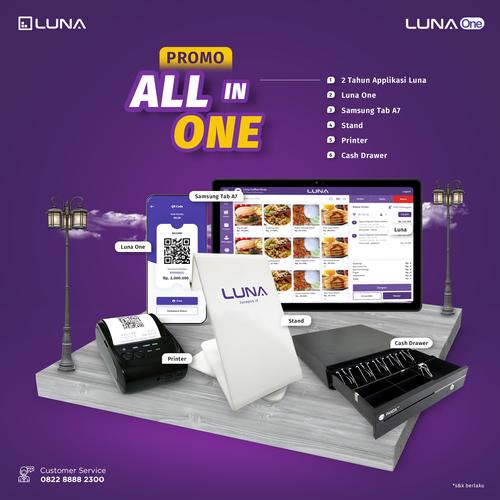 Gambar ALL IN ONE (SAMSUNG TAB A7 8")|Lunapos + Tablet + Printer + Cashdrawer dari lunapos.id Jakarta Selatan Tokopedia