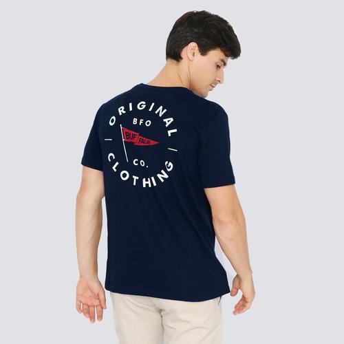 Promo Kaos Buffalo T-Shirt Flag - Navy 