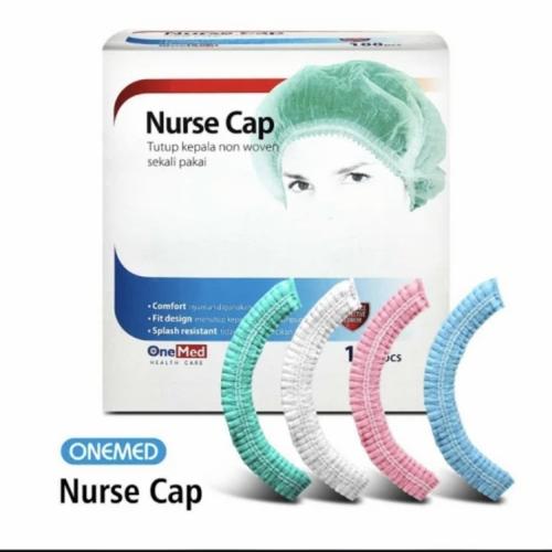 Jual NURSE CAP ONEMED ISI 100 PCS / NURSE CUP ONEMED / HAIR NET - Putih