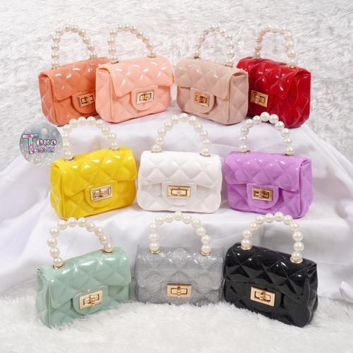 Gambar MINI PEARL | TAS JELLY MINI | TAS JELLY MINI PEARL - SIlver dari Toko Tasku JAKARTA Jakarta Pusat Tokopedia