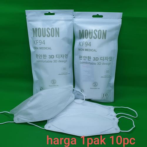 Foto Produk Masker KF94 Mouson / CCare Korea Face Mask 10pcs / 10 pcs - Mouson white 10 dari Kreasindo Online