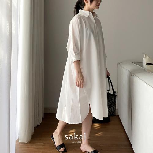 Foto Produk SAKAL Shirt Dress - WHITE dari SAKAL Official