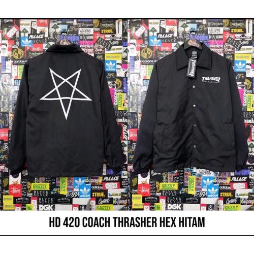 thrasher pentagram coach jacket