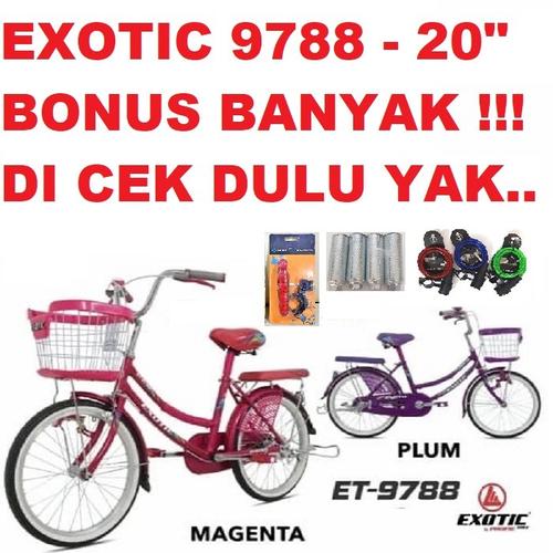 Jual Exotic ET 9788 20 inch Sepeda mini city bike keranjang bonus banyak -  Jakarta Barat - sepedamurah78 | Tokopedia