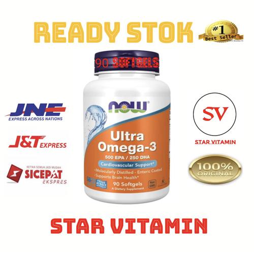 Jual now foods ultra omega 3 500 epa / 250 DHA 90 softgel - Jakarta Barat -  STAR VITAMIN | Tokopedia