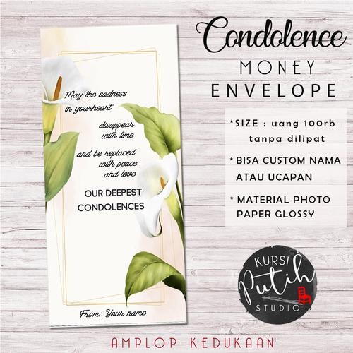 Jual condolence money envelope amplop duka cita/belasungkawa Kab