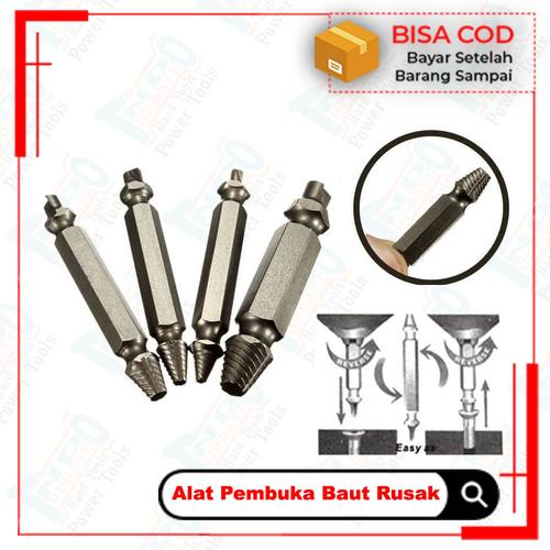 Jual Pembuka Sekrup Baut Aus Doll Slek Patah Ledes Rusak MATA BOR ...