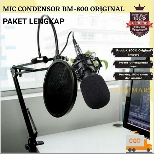 Gambar Mic Condensor BM800 Paket Recording Youtuber Vlogger Podcast Original - Pop Filter dari zakimart Kota Surabaya Tokopedia