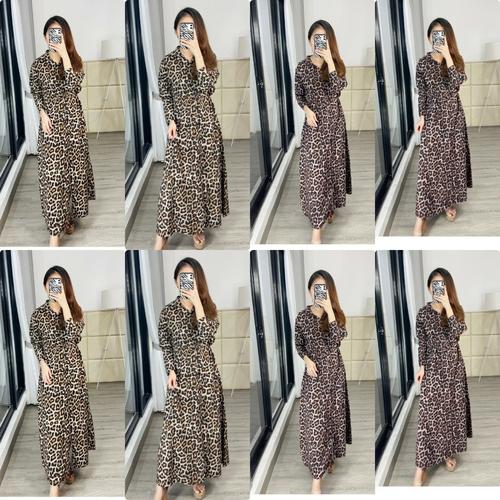 Jual Modis Long Dress Jumbo Leopard 