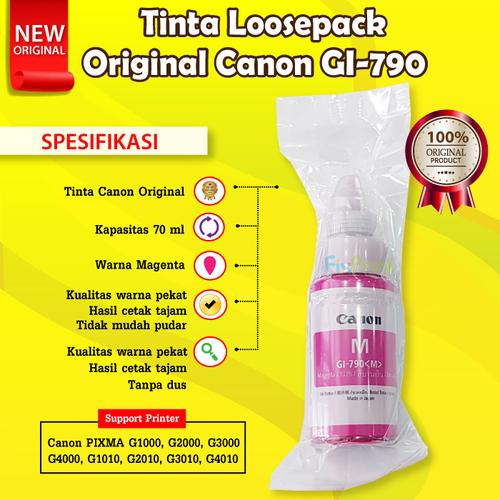 Foto Produk TINTA PRINTER CANON GI790 GI-790 G1010 G2010 G1000 G2000 ORIGINAL ORI - TANPA-BOX-LOOSE, Merah dari FixPrint Indonesia