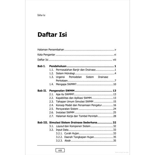 Jual Buku Pemodelan Sistem Drainase Perkotaan Menggunakan SWMM BW - Kab ...