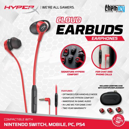 Jual HyperX Cloud Earbuds In Ear Gaming Headphones with Mic Black