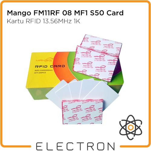 Jual Mango FM11RF 08 MF1 S50 Card RFID 13.56MHz 1K Kartu Akses 1kB ...