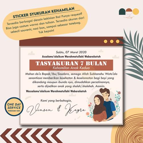 Jual Stiker Label untuk Syukuran Kehamilan 4 &amp; 7 Bulanan