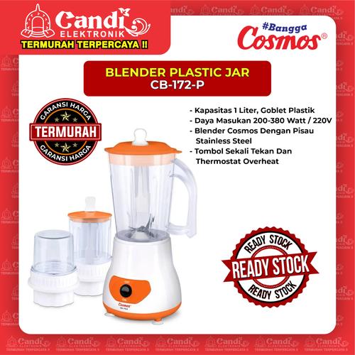 Gambar BLENDER PLASTIK 3 IN 1 1 LITER COSMOS CB-172-P dari Candi Elektronik Solo Kota Surakarta Tokopedia