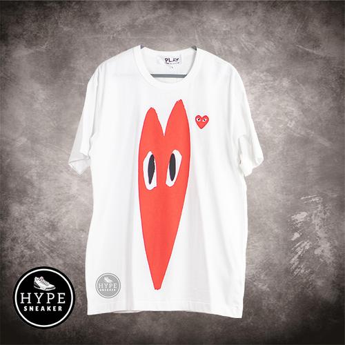 Gambar Kaos CDG PLAY Big Full Heart Red White 100% ORIGINAL dari HYPESNEAKER.ID Kota Salatiga Tokopedia