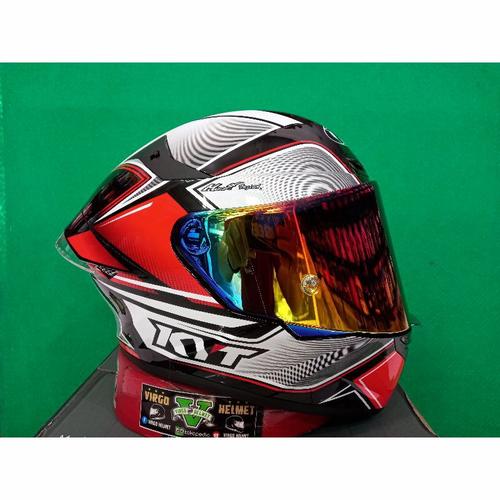 Jual kyt helm ttc tourist red fluo + 