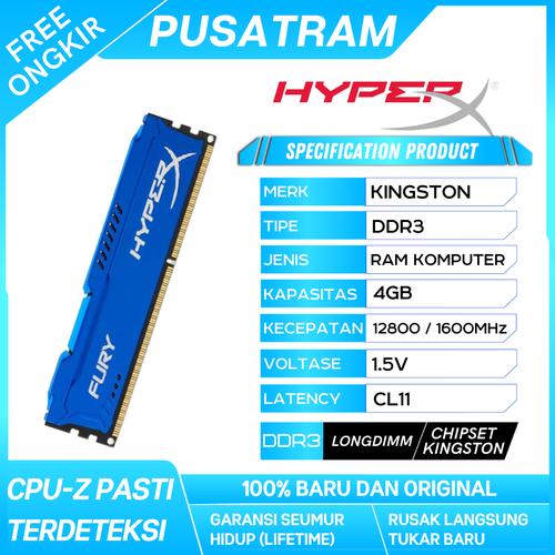 Jual RAM KINGSTON HYPERX FURY GAMING 