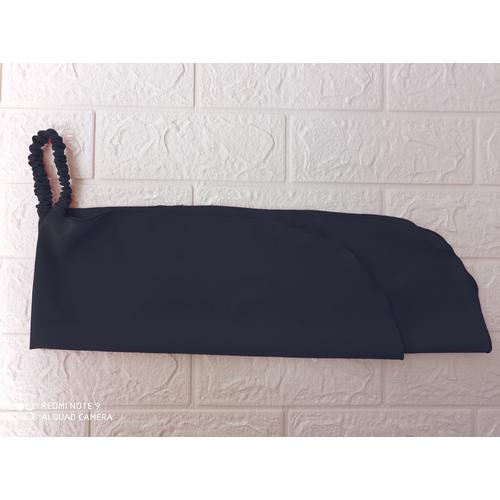 Foto Produk Cadar Tali karet 2 layer Diamond Crepe tanpa jahitan bawah mata - Hitam dari Elsenja Officialmarket