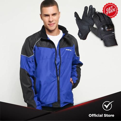 Foto Produk INVENTZO Alzio Alpha - Jaket Motor Tahan Angin - Blue Black - S dari INVENTZO