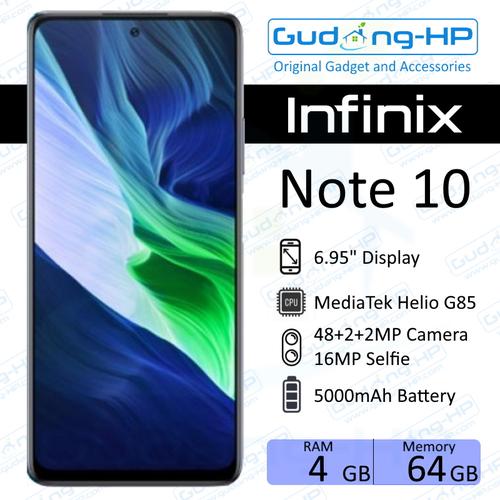 Foto Produk Infinix Note 10 4/64 GB Garansi Resmi - Hitam dari Gudang-HP