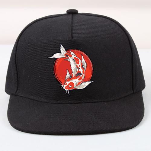 Jual topi snapback cotton ikan koi fish 