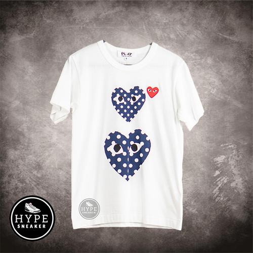 Gambar Kaos CDG DOUBLE HEART POLKADOT TSHIRT 100% ORIGINAL dari HYPESNEAKER.ID Kota Salatiga Tokopedia