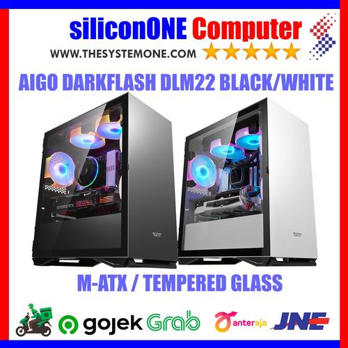 Gambar AIGO DLM22 DARKFLASH MATX CASING CASE PC - Hitam dari silicon ONE Computer Kota Bandung Tokopedia