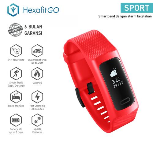 Foto Produk SMARTBAND ANTI KELELAHAN DENGAN VIDEO OLAHRAGA HEXAFITGO SPORT - Merah dari Cleverdog - Wonlex