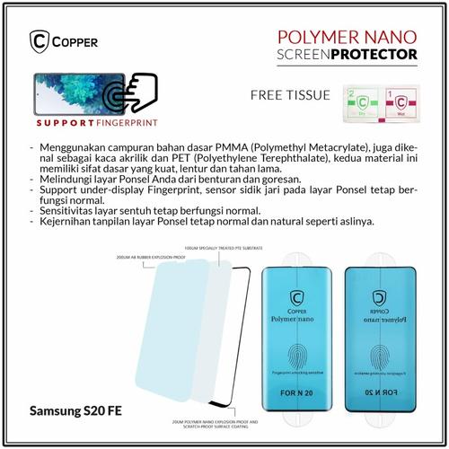 Promo Samsung Galaxy S20 FE COPPER Polymer Nano Screen Protector