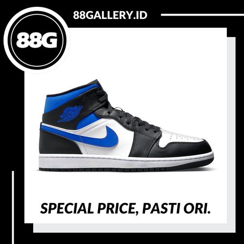 Jual Nike Air Jordan 1 Mid White Black 